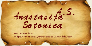Anastasija Sotonica vizit kartica